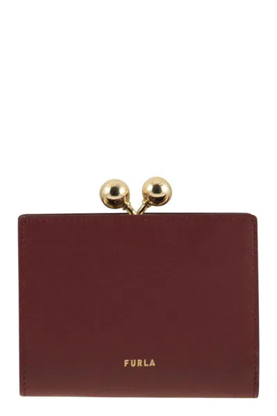 Furla Dots - Compact Wallet S In Burgundy