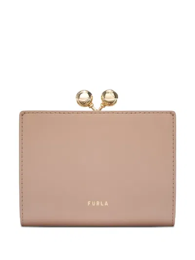 Furla Dots Compact Wallet In Neutral