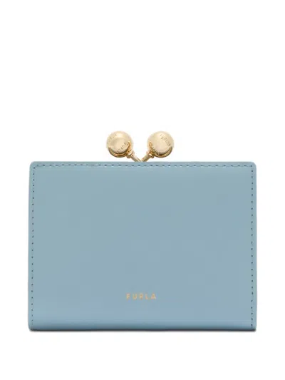 Furla Dots Metal-clasp Dots Coin Case In Blue
