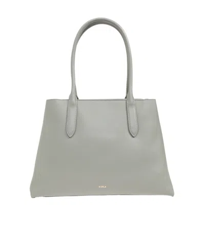 Furla Double Handle Shoulder Bag In Gray