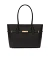 Furla Shopping Bag Goccia L Black Leather In Black