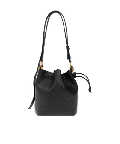 Furla Draw-rope Bucket Bag In Black