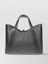 Furla Drop Structured Tote Textured Handle