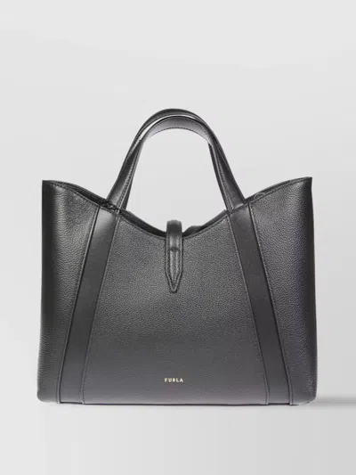 Furla Drop Structured Tote Textured Handle