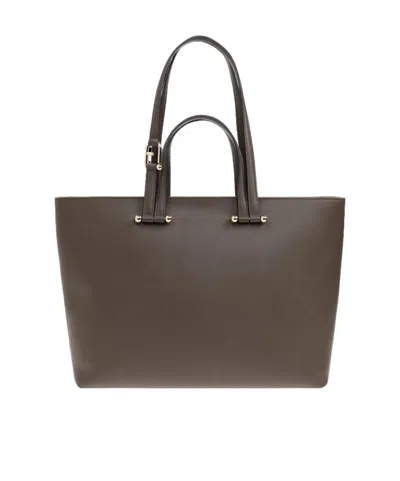 Furla Duetto Large Top Handle Bag In Brown
