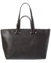 Furla Duetto Leather Tote In Black
