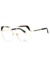 Furla Elegantly Designed Rectangular Eyeglasses For Women In Gold