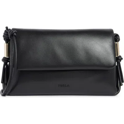 Furla Elettra Leather Crossbody Bag In Black