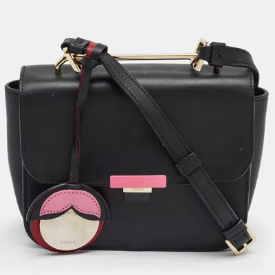 Pre-owned Furla Elisir Black Leather Crossbody Bag