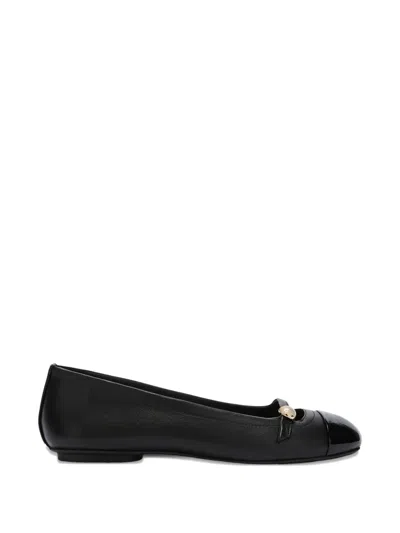 Furla Embellished Ballet Flats In Black