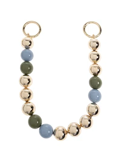 Furla Engraved-logo Bag Handle In Gold