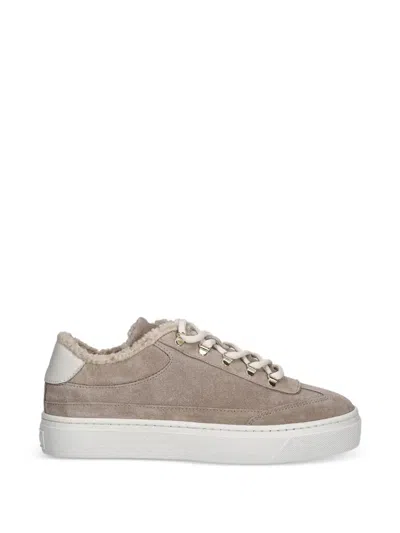 Furla Enjoy Lace-up Sneakers In Neutral