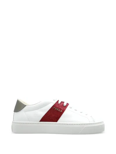 Furla Enjoy Low-top Leather Sneakers In Multi