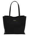 Furla Era Leather Tote In Black