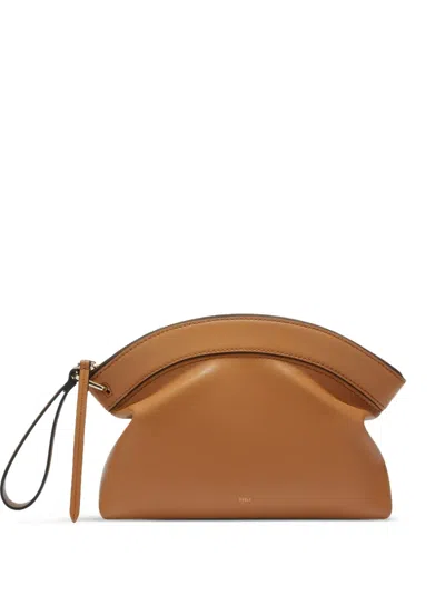 Furla Erica Clutch Bag In Brown