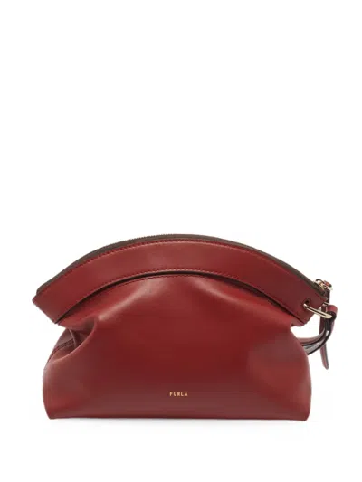 Pre-owned Furla Erica Leather Clutch Bag In Red