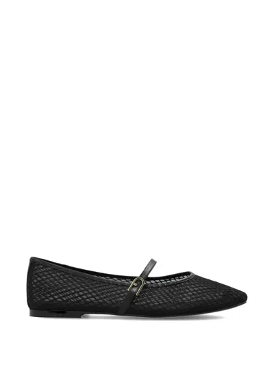 Furla Etoile Net Ballet Flats In Black