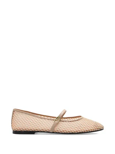 Furla Etoile Net Ballet Flats In Brown