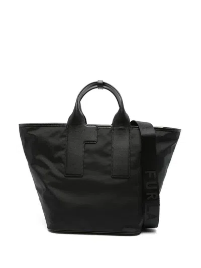 Furla Feather Large Tote Bag Bags In Black