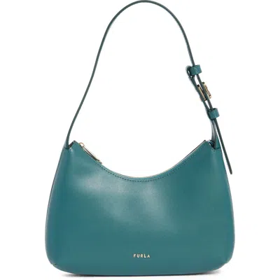 Furla Febe Leather Shoulder Bag In Blue