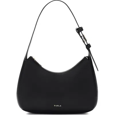 Furla Febe Leather Shoulder Bag In Nero