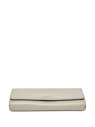 Pre-owned Furla Flap Continental Wallet In Neutral