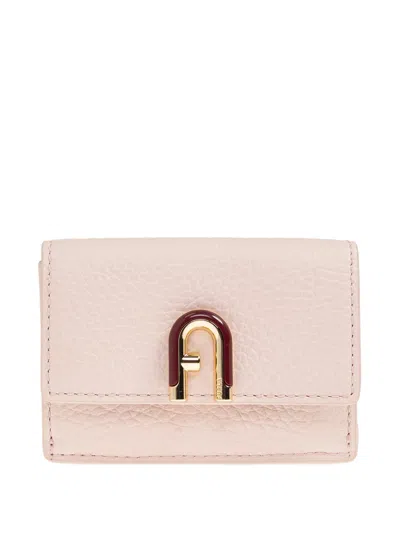 Furla Flap Logo Wallet In Pink