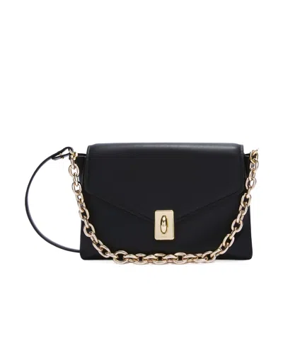 Furla Flap Shoulder Bag In Nero