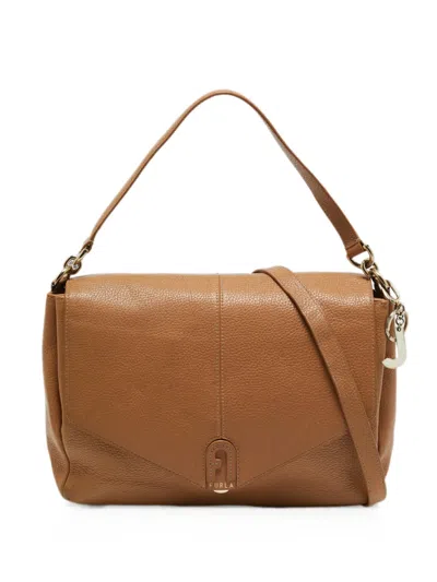Pre-owned Furla Flap Shoulder Bag In Neutral