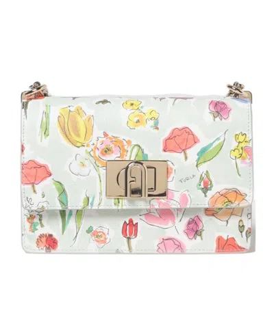 Furla Flap Shoulder Bag In White