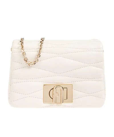 Furla Flip Shoulder Bag In White