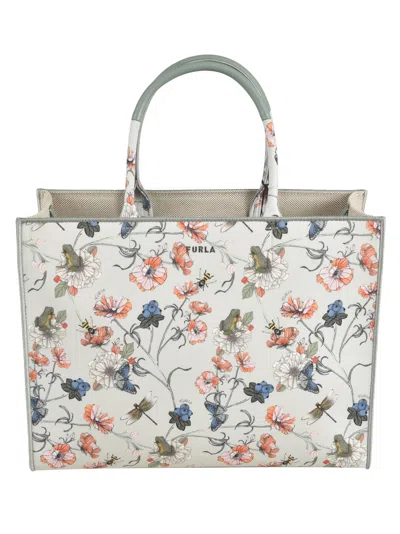 Furla Floral Tote In Dust