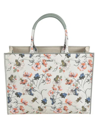 Furla Floral Tote In Toni Cristallo