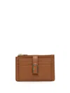 Furla Flow Card Holder In Brown