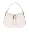 Furla Logo-buckle Leather Shoulder Bag In White