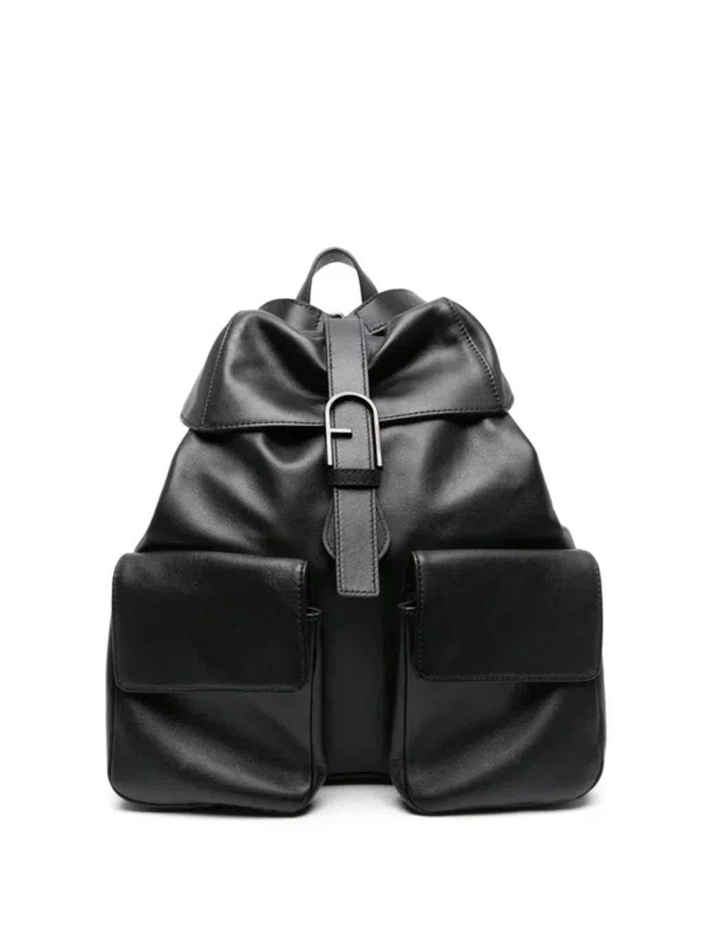 Furla black leather streamlined backpack FURLA Piper Leather Backpack Black Genuine Leather Excellent  main image 2