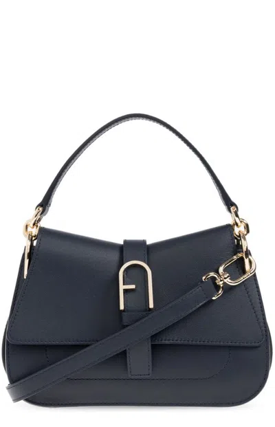 Furla Flow Tote Bag In Blue