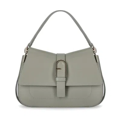 Furla Flow M Agave Handbag In Green