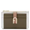 Furla Flow M Compact Leather Card Case In Green