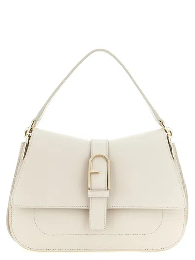 Furla Flow M Shoulder Bags Beige In Neutral