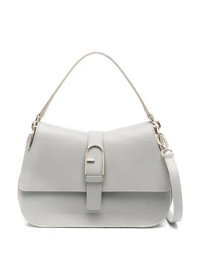 Furla Flow M Top Handle Bags In Grey