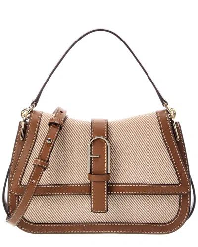 Furla Flow Medium Crossbody In Neutral