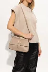 Furla Flow Medium Flap Top-handle Bag In Beige