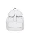 Furla Flow Buckle-detailed Backpack In White