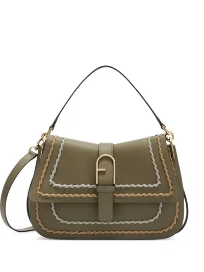 Furla Flow Tote Bag In Green