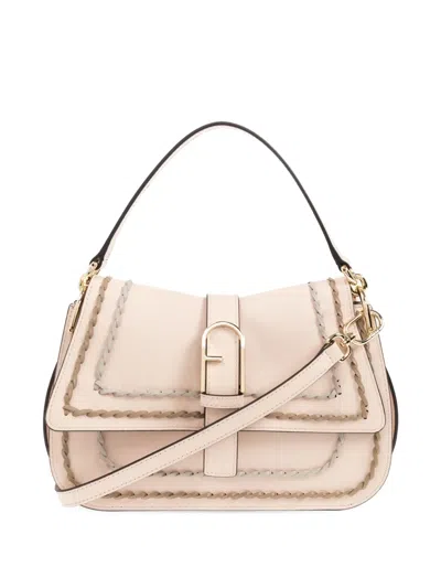 Furla Flow Tote Bag In Neutrals