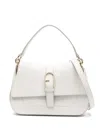 Furla Medium Flow Leather Tote Bag In White