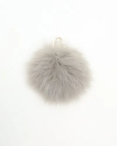 Furla Fur Charm Key Ring In Gray