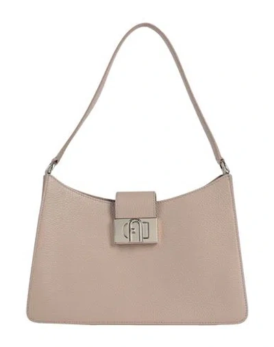 Furla 1927 M Shoulder Bag Soft Woman Handbag Light Brown Size - Leather In Beige