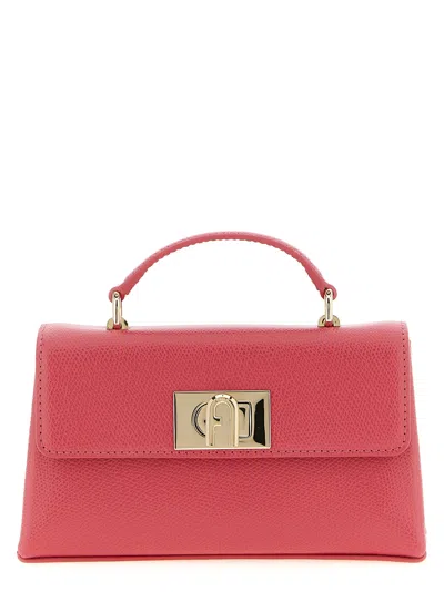 Furla 1927 Mini Shoulder Bag Chain Strap Top Handle In Red